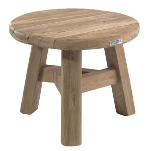 Table basse de jardin ronde en teck recyclé D50