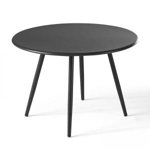 Table basse de terrasse ronde en métal gris anthracite 40 c…