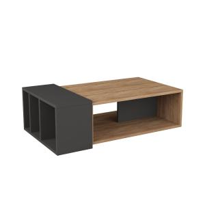 Table basse design bois gris foncé