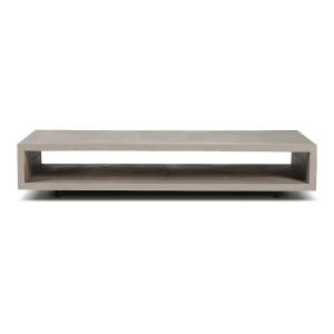 Table basse design industriel en béton gris - 130x70cm
