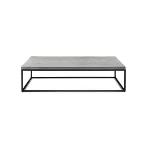 Table basse design industriel en béton gris et acier noir -…