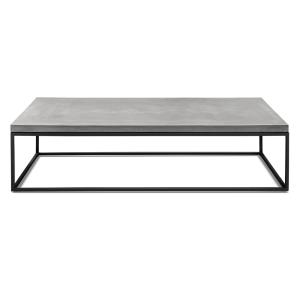 Table basse design industriel en béton gris et acier noir -…
