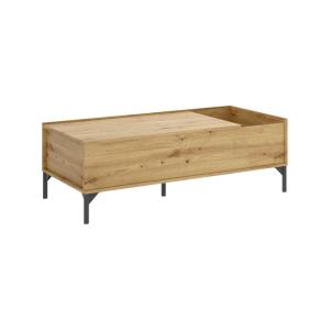 Table basse effet bois beige 121x60 cm