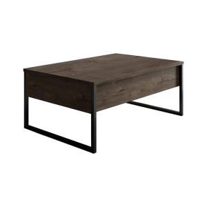 Table basse effet bois beige, noir 90x60  cm