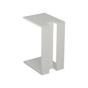 Table basse effet bois blanc 30x40h57 cm