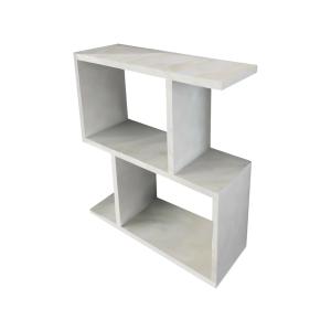 Table basse effet bois blanc 50x18 h55 cm