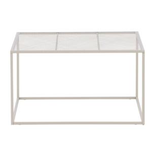 Table basse en acier de couleur beige