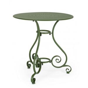 Table basse en acier vert Ø70 cm