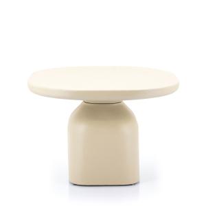 Table basse en aluminium D60cm beige