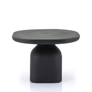 Table basse en aluminium D60cm noir