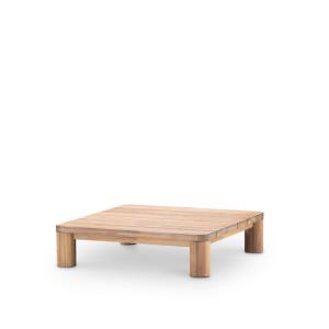 Table basse en bois 100x100 pieds cylindriques