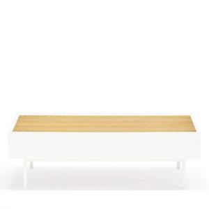 Table basse en bois 110x60cm blanc