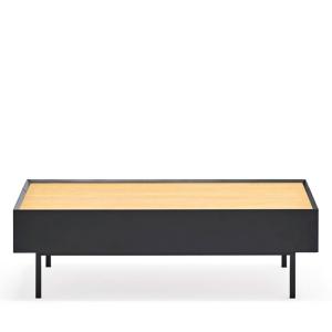 Table basse en bois 110x60cm noir
