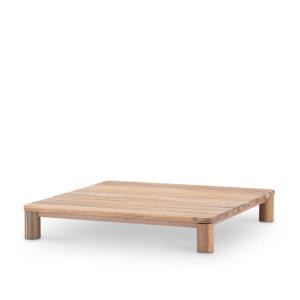 Table basse en bois 150x150 pieds cylindriques