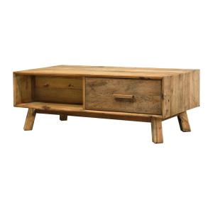 Table basse en bois 2 tiroirs hauteur 43 cm