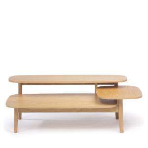 Table basse en bois 3 plateaux bois clair