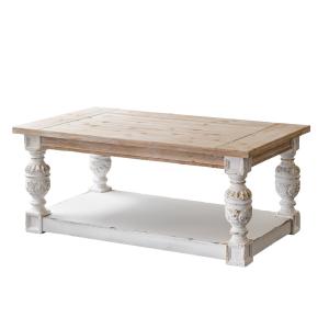 Table basse en bois blanc L120