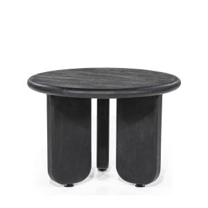 Table basse en bois D60cm noir