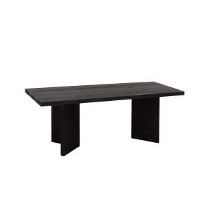 Table basse en bois de sapin en noir 120x50cm