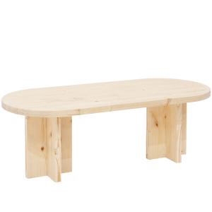 Table basse en bois de sapin naturelle 120x40cm