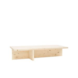 Table basse en bois de sapin naturelle 123,5x27cm
