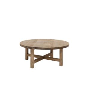 Table basse en bois de sapin vieilli Ø60x40cm
