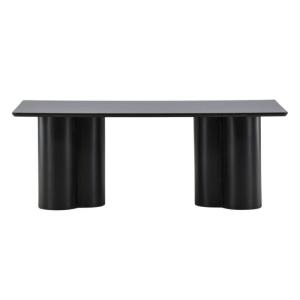 Table basse en bois design noir