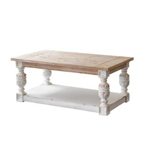 Table basse en bois effet vieilli