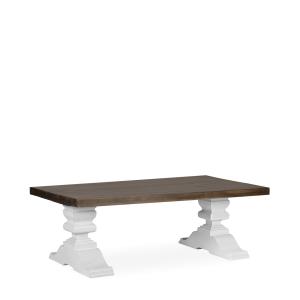 Table basse en bois marron et blanc L 130 cm