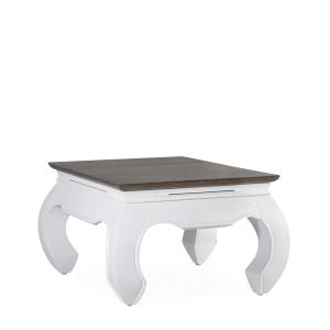 Table basse en bois marron et blanc L 60 cm