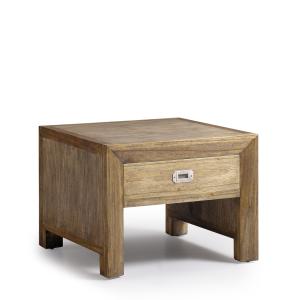 Table basse en bois marron L 60 cm
