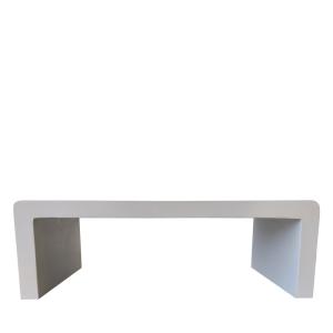Table basse en fibre de ciment 120x55cm blanc