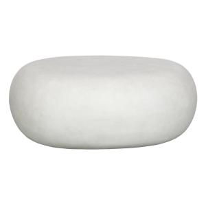 Table basse en fibre de terre cuite au style béton blanc