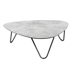 Table basse en hpl acier gris L102xl96xH33