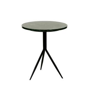 Table basse en marbre D40cm vert
