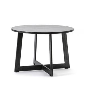 Table basse en marbre et métal D60cm noir
