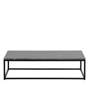 Table basse en métal et marbre 120x60cm noir