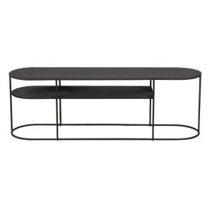 Table basse en métal noir ovale 120 cm