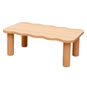 Table basse en pin massif naturel 100 cm et verni