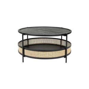 Table basse en rotin noir