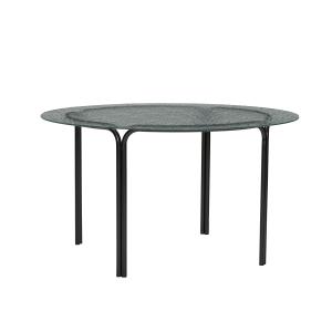 Table basse en verre et fer noir
