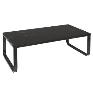 Table basse en verre noir