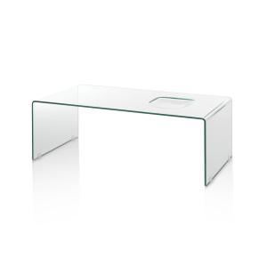 Table basse en verre transparent