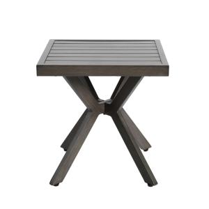 Table basse extérieur aluminium carré, gris foncé, intempér…