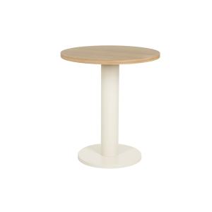 Table basse haute en acier et stratifié, beige