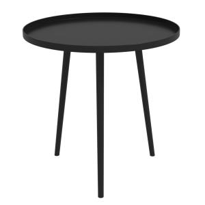 Table basse jardin ronde extérieur en acier noir