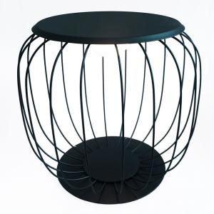 Table basse lumineuse Acier Gris h40cm