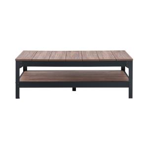 Table basse métal noir et bois - L117cm