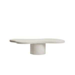 Table basse microciment couleur blanc 120 cm