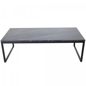 Table basse moderne avec plateau en marbre gris
